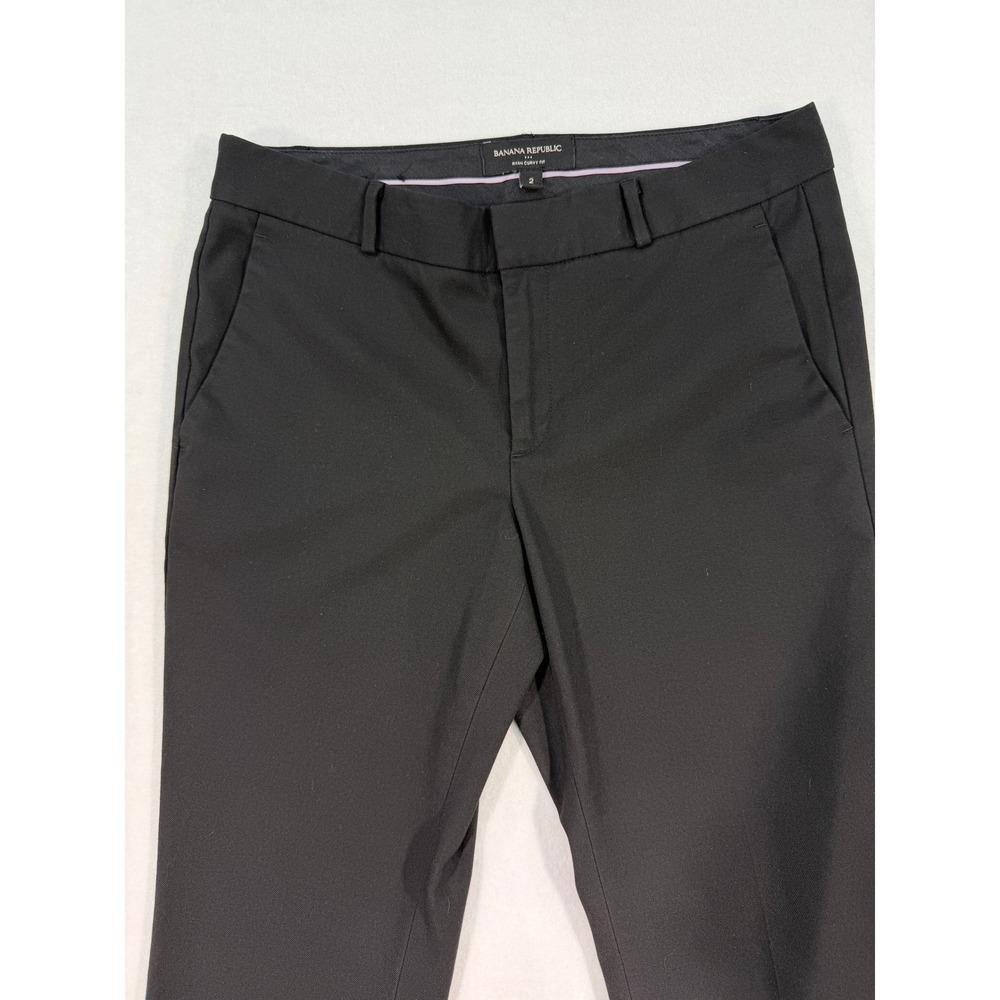 Banana Republic Ryan Curvy Fit Pants Womens 2 Black Straight Dress - Picture 4 of 13